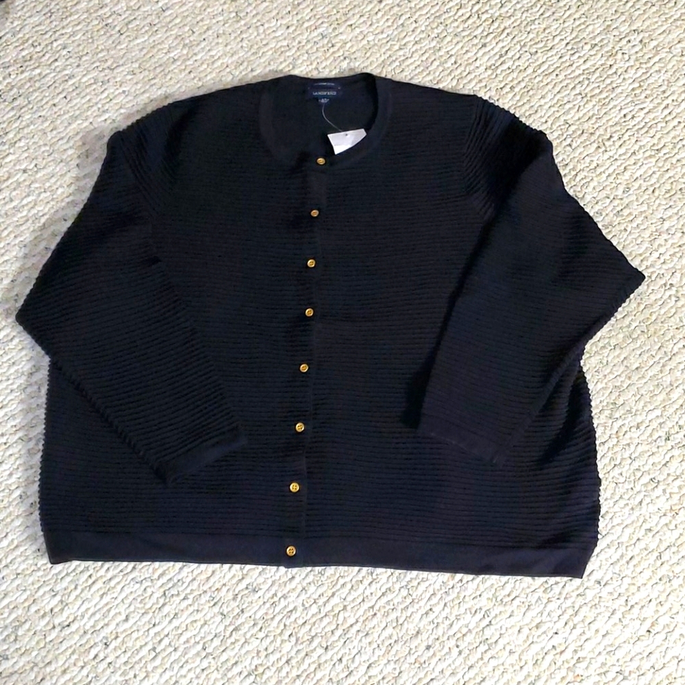 NWT Land's End black sweater, 3X